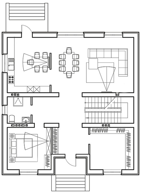 Схема дома, 1-ый этаж