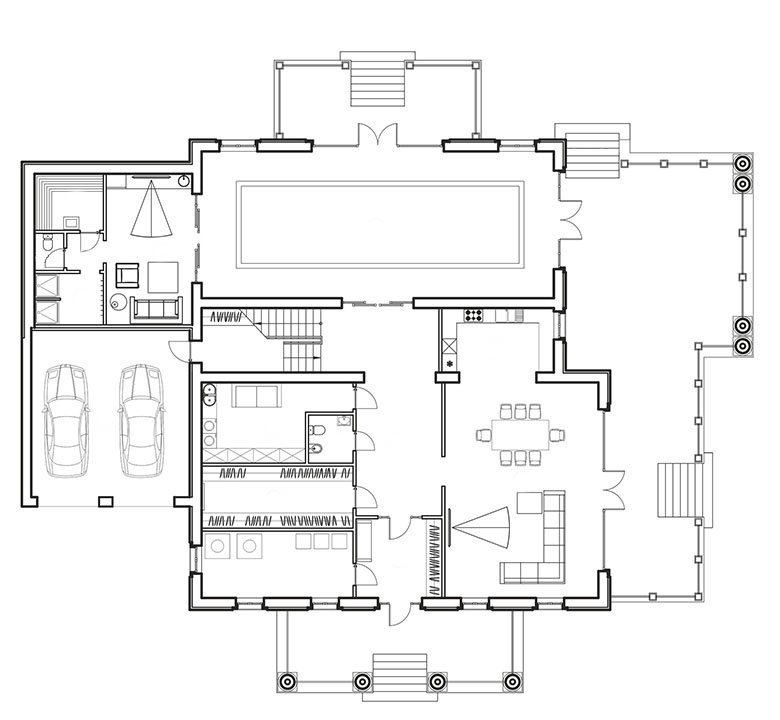 Схема дома, 1-ый этаж