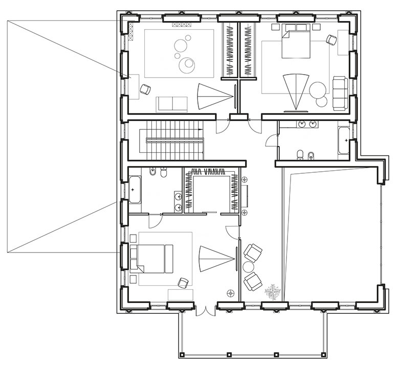 Схема дома, 2-ой этаж